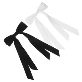 Healvian 2pcs Bowknot Hair Clips for Women Stylish Ribbon Barrettes Versatile Hair Accessories for Hairstyles Eye-catching Design for Any Occasion