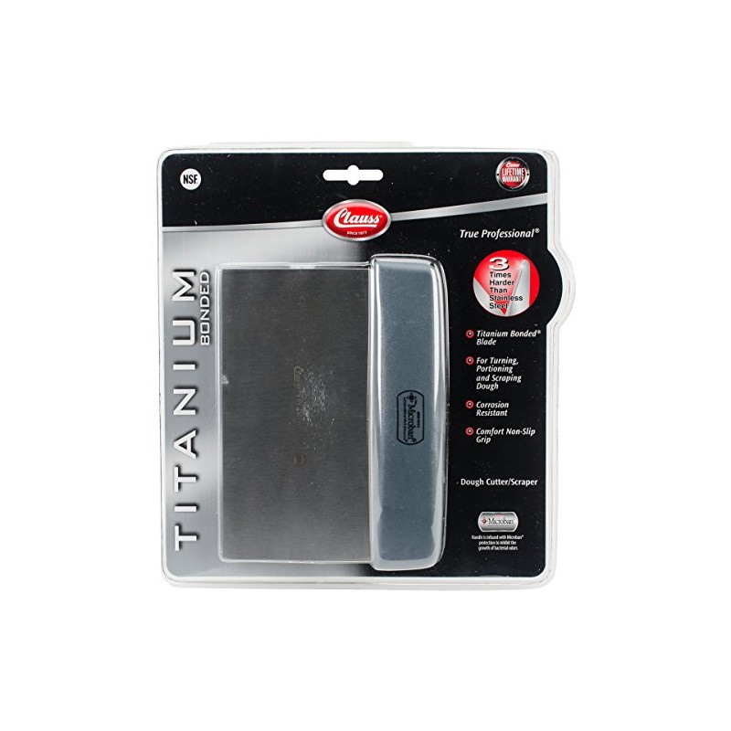 Clauss 18743 Dough scraper, stainless steel, plastic handle, thickness 0.6