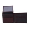 CTM® Men's Feather Tooled Leather Bifold Wallet, Brown