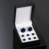 UJOY Cufflinks and Studs Set Blanks Round 4 Colors Shirt