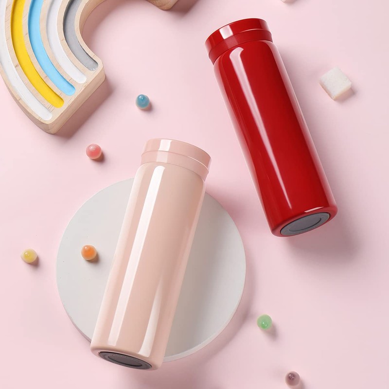 Small Flask, Cute Water Bottle, Vacuum Insulated Flask for Hot