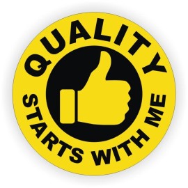 Unbranded/Generic 3 pcs - Quality Starts With Me Hard Hat Decals Helmet Stickers Safety Labels