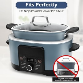 for Ninja Crockpot Slow Cooker Silicone Pot Handle Cover, for Ninja Foodi Possiblecooker Pro Silicone Handle Cover, Sleeve, Holder, Glove,Grip,Kitchen Accessories,Heat-Resistant,No More Hand Burns