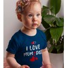 OM3® Baby Bodysuit with Saying - I Love Mum and