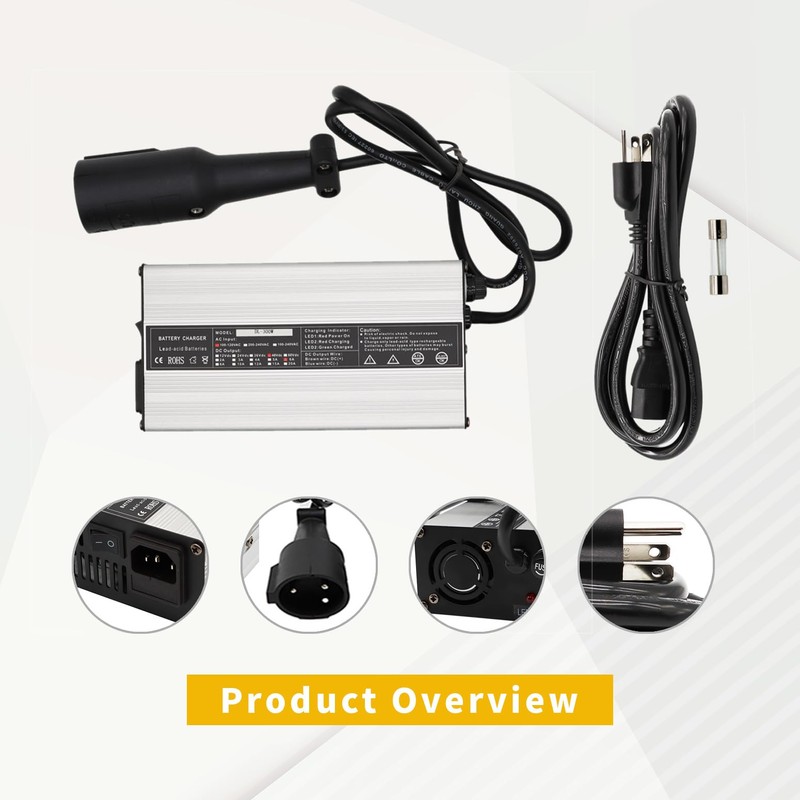 Aspaton 48V 6A Battery Charger Compatible with EZGO Club Car
