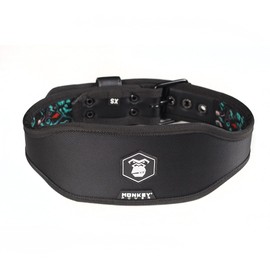 CINTURON DE OJILLOS INTERIOR AZUL LEVANTAMIENTO DE PESO MONKEY POWER GYM CROSSFIT (EXTRA CHICO 60 A 82CM)