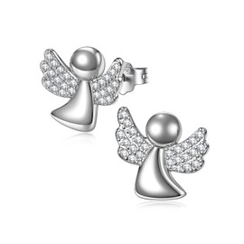NINAWISH Earrings for Womens Guardian Angel Series, Stud Earrings 4A Zirconia Jewellery Gifts for for Women Girls Mom Sisters Christmas Gifts Borthday Gifts for her, with Jewellery Box