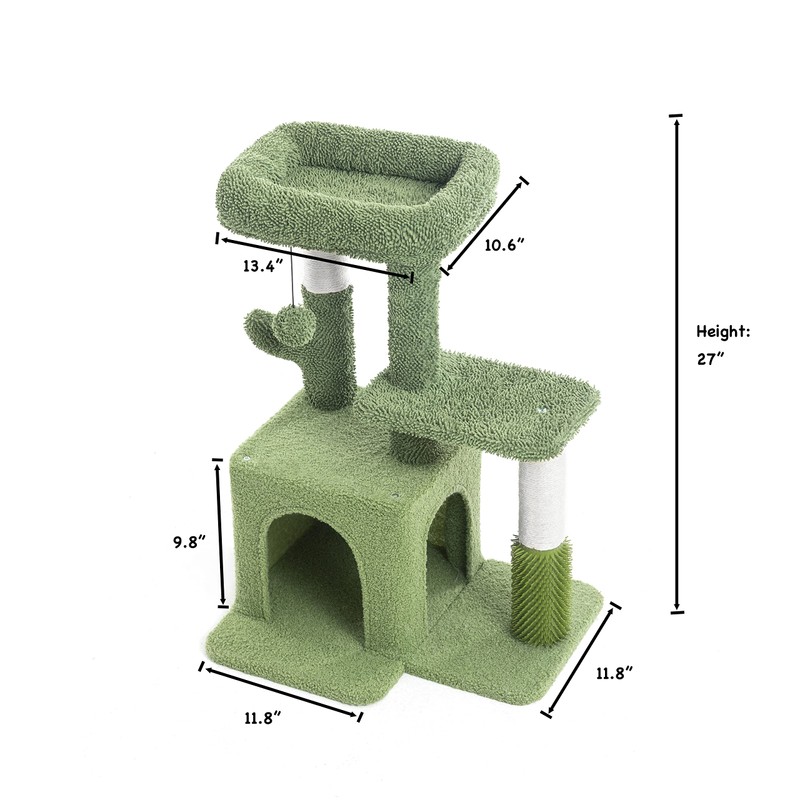 Pesofer Cat Tree, Small Cat Condo with Sisal Scratching Post