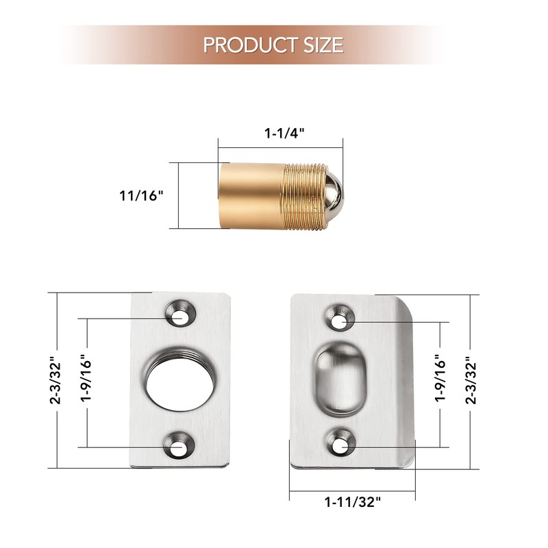 Ravinte Adjustable Ball Door Catch, Closet Ball Bearing Door Latch,