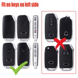 vurbemes TPU Car Protector Key Fob CoverCase with Chain for Kia 2020-2022 Soul 2019-2021 Forte 2020-2021 Telluride K5 2021-2022 Seltos NIRO Sportage Sorento Smart Remote Key Fob (Green), Green, Small