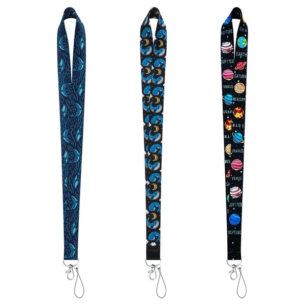 cobee Lanyards for Children with Key Ring, 3 Pieces Lanyards