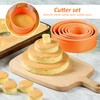 8 Pcs Round Cookie Cutter Set, Cookie cutter set for