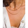 FUNEIA Gold Silver Chain Women's 14 Carat Gold-Plated Necklace Cubic