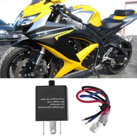 Haosie 3 PIN Adjustable Turn Signal LED Indicator, 12v Car Indicator Flash Relay for Motorcycle, Halogen Lamp Modification