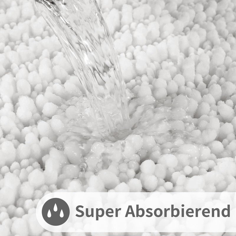 Yimobra Chenille Bath Mat Non-Slip - Soft Bath Mat Machine