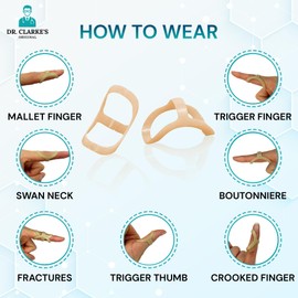 Dr. Clarke's Original Wishbone Finger Splints - Size 9, 10, 11 - 3 Pack - Finger Splint, Thumb Splint, Trigger Finger Splint For Thumb, Middle, Pinky or Ring Finger - Finger Hand Brace for Arthritis,