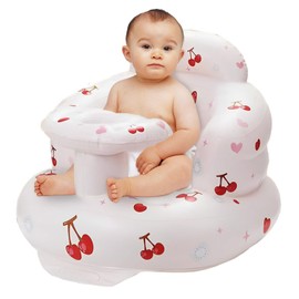 Inflatable Baby Seat for Babies Toddlers Floor Chair Sitting Up Pump Blow Up Bouncer for Infant Ages 6 12 18 24 36 Months Boys Girls Portable Sofa Sit Shower Bath Toys Activity Gift