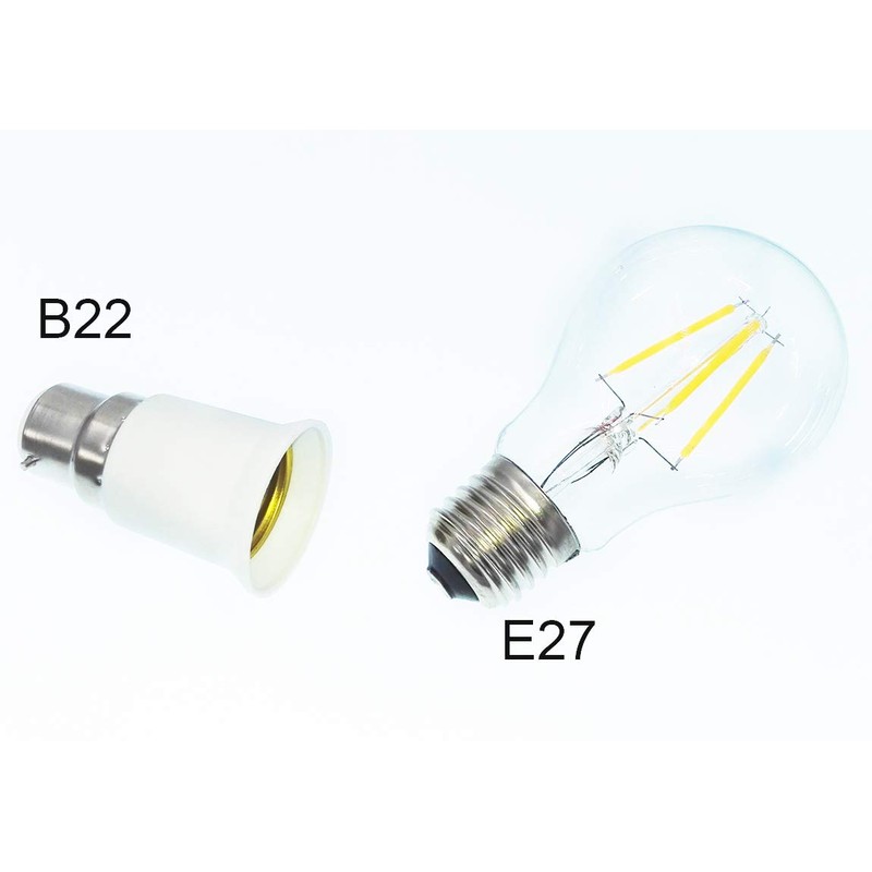E-Simpo B22 to E26 E27 Light Socket Adapter, UK AU