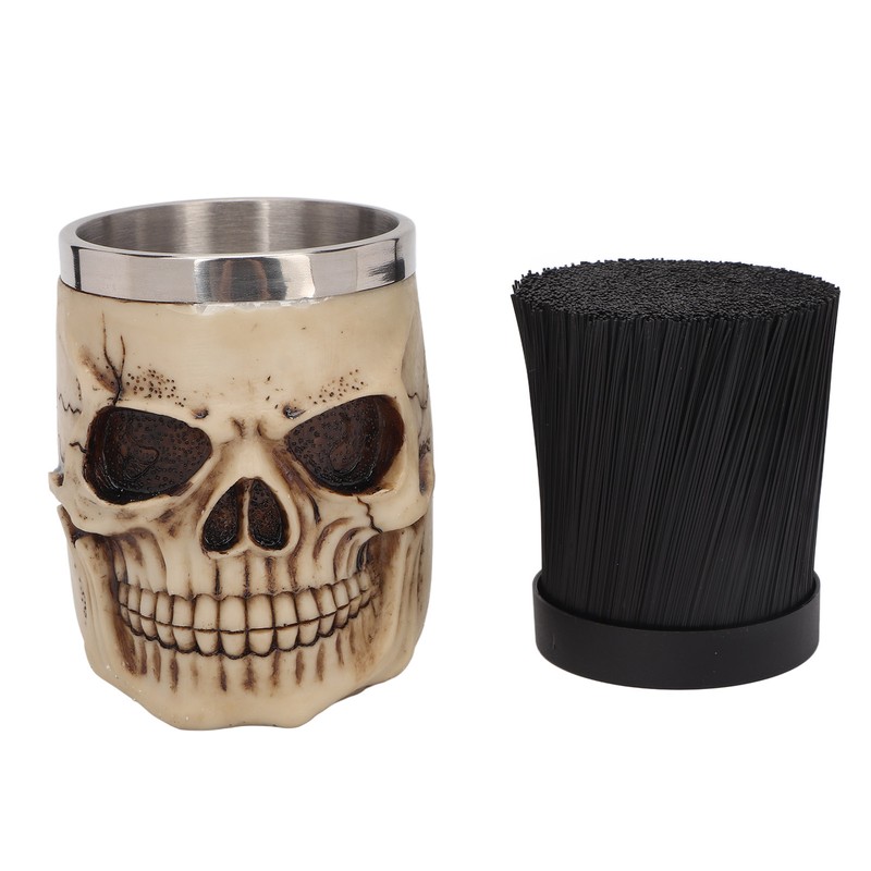 Barber Scissors Holder Skull Shape Stainless Steel Resin Removable Stylish