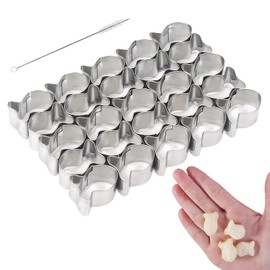 Goldfish Cracker Cutter,Gold Fish Tiny Cookie Crackers Cutters for Baking,25 Cavity,Non-Stick Dough,Comes with 1 Cleaning Oil Brush