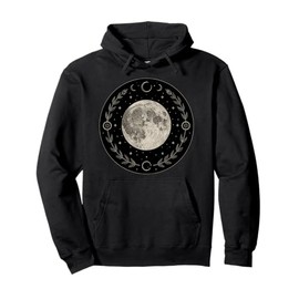 Full Moon Phases Celestial Night Lunar Cycle Astronomy Pullover Hoodie