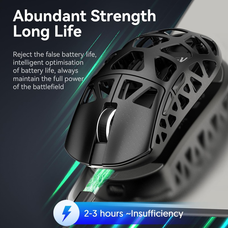 ATTACK SHARK R3 46g Superlight Magnesium Alloy Wireless Gaming Mouse,