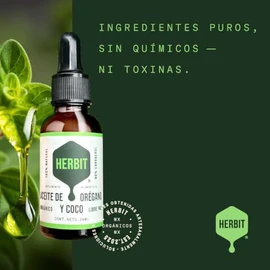 Aceite de Orégano Orgánico 80% Carvacrol – Frasco 30 ml con Gotero (30 ml, Orégano - Coco)