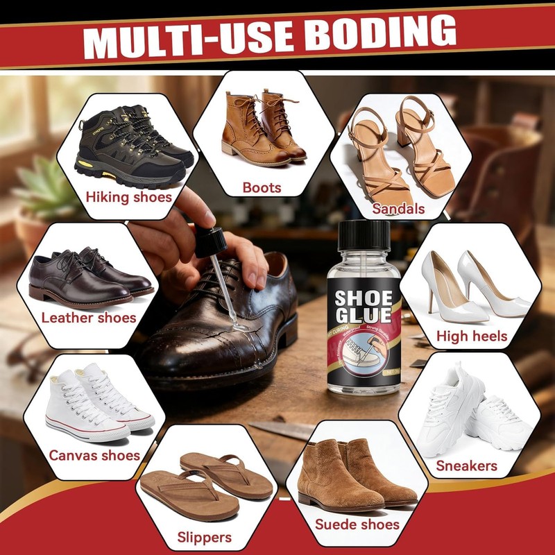 Clennaner Shoe Glue, Heavy Duty Shoe Adhesive for Sole Repair