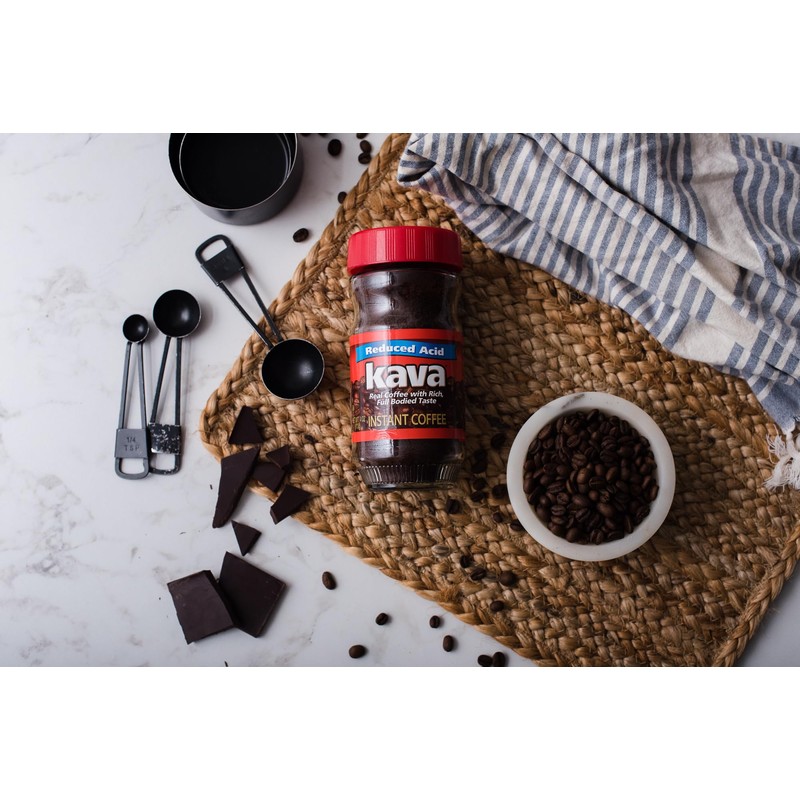 Kava Acid Reduced Instant Coffee in Glass Jar, 4 Ounce