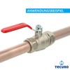 Ball Valve with Compression Fitting for Copper Tube Ø 22