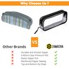 Zamasha Clear Pencil Case Black with Strong Zipper | 22x4x9