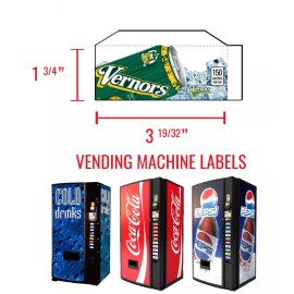 Royal Vendors (1) SODA VENDING MACHINE 12 oz can "Vernors" Vend Label (Flavor Strip)