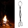 Fireplace Tong Iron Campfire Firewood Tong Log Grabber with Enlarging