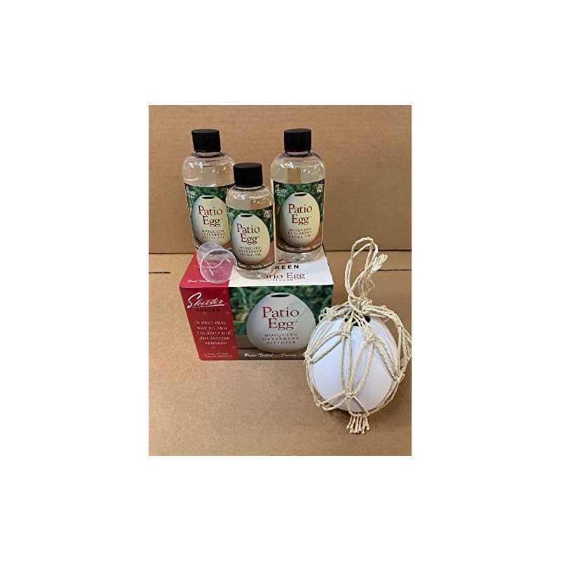 Skeeter Screen Patio Egg Mosquito Deterrent Diffuser Kit with 2