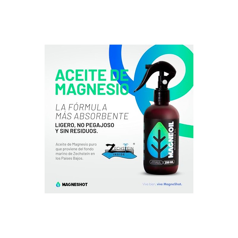 Magneshot | MagneOil Aceite de Magnesio puro de Zechstein -