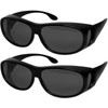 Fit Over Sunglasses Polarized Lens Wear Over Prescription Eyeglasses 100%