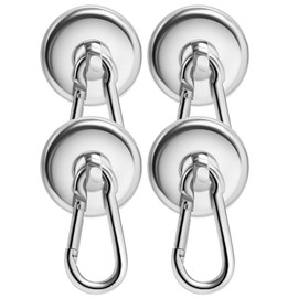Grtard 110LBS Heavy Duty Magnetic Hooks, Magnetic Hooks, Magnets with Hooks, Strong Magnetic Hooks for Home, Kitchen, Workplace (4)