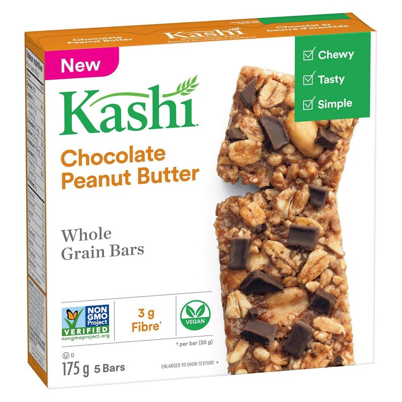 KASHI Whole Grain Bar, Chocolate Peanut Butter, 175g/6.2 oz, 5
