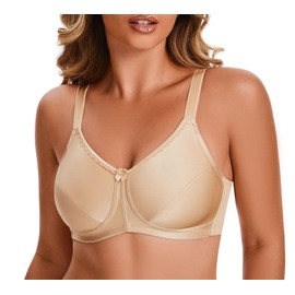 Alessandra B Mastectomy Bra basado en tamaños de copa, correas ajustables y cierre de gancho y ojo en la espalda, Color piel (nude), 40B