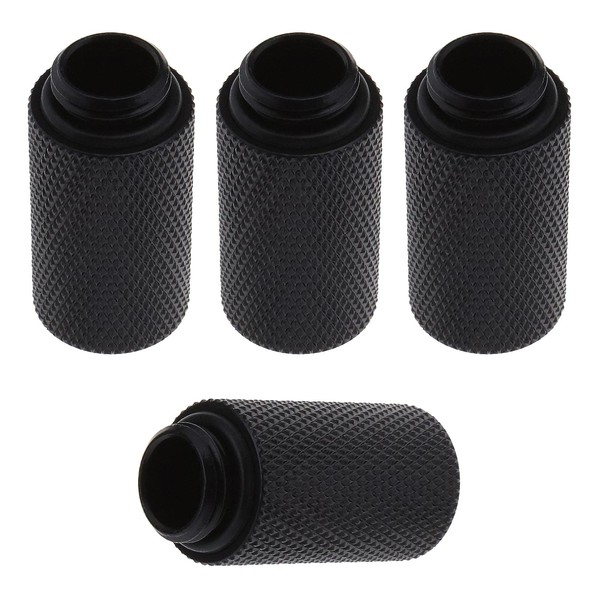 YINETTECH 4 Pieces G1/4 Black Water Cooling Extension Adapter 30