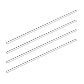 DMiotech 4 Pack 1/4 Inch x 10inch Round Rod Solid PMMA Bar for DIY Crafts Clear