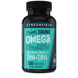 Ocean Saving Omega 3, The Fish Oil Replacement, 4-Month Supply, Sustainably Sourced, Highest Levels of DHA per Capsule (440 mg), Algae Oil, w/DPA (120 Count (Pack of 1))