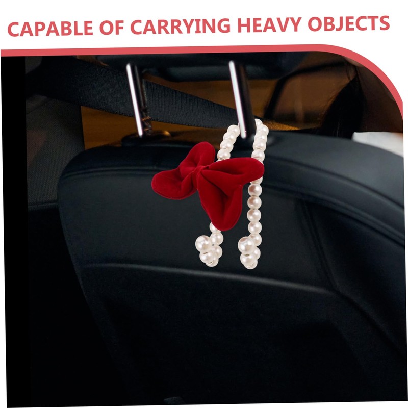 Gatuida Bow-Shaped Car Seat Back Hanger Seat Back Hooks Car