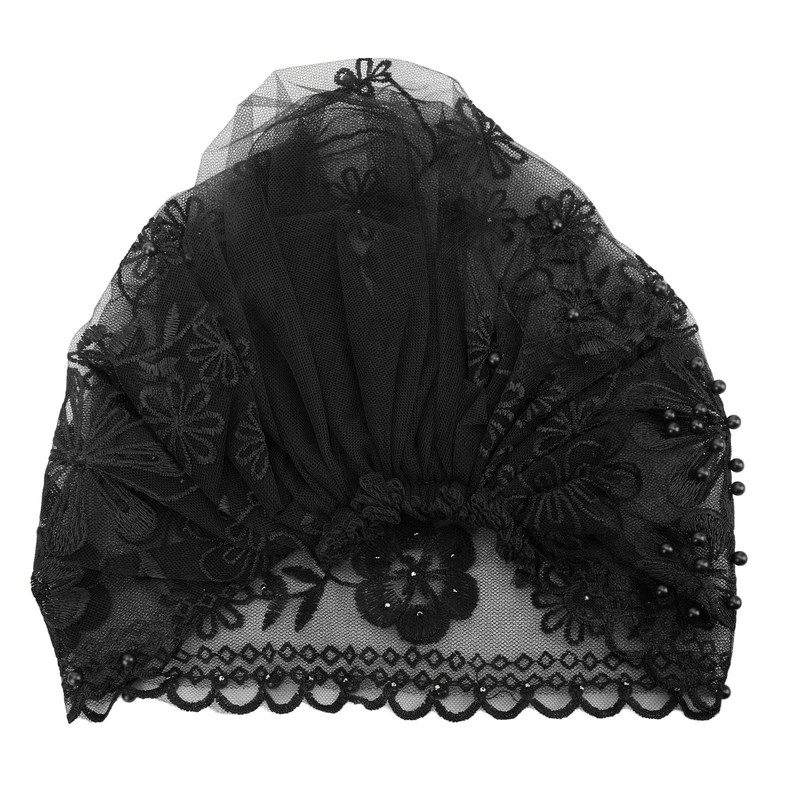 Turban Fashionable Beautiful Unique Retractable Muslim Embroidered Beading Female Hat