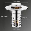 Beruth Bathroom Sink Stopper Hair Catcher, 304 Stainless Steel Pop