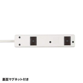 Sanwa Supply TAP-N3425MGN Power Strip with Magnet, 3P, 4-Outlet 6.5 ft (2.5 m)