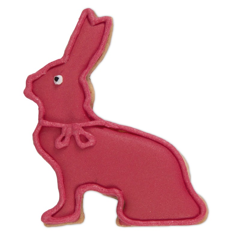 Staedter Sitting Rabbit Cookie Cutter, 9.5 cm, Stainless Steel, Silver