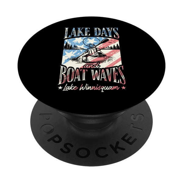 Lake Days And Boat Waves Lake Winnisquam Matching Family PopSockets
