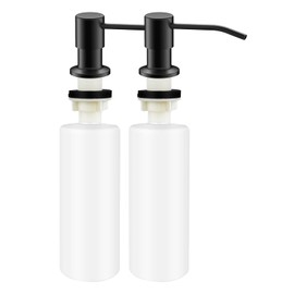 Sink Soap Dispenser 2 Pcs Built-in 350l Liquid Soap Dispenser Stainless Steel 360° Rotation Nozzle Sink Dispenser Pump for Kitchen Sink Bathroom
