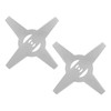 2PCS Mower Blades 4 Teeth Head Blades 7.9in Stainless Steel
